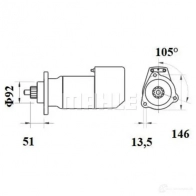 Стартер MAHLE ORIGINAL MS 711 72741798 6245286 11139521 - Изображение 4