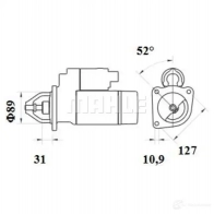 Стартер MAHLE ORIGINAL 11.131.869 ms72 2359436 11131869 - Изображение 2