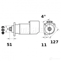 Стартер MAHLE ORIGINAL MS 476 2359266 11.139.110 11139110 - Изображение 2
