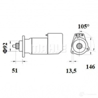 Стартер MAHLE ORIGINAL 11.130.536 11.139.023 MS 547 2359320 - Изображение 3