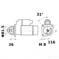 Стартер MAHLE ORIGINAL 11.131.476 11131476 MS 454 2359247 - Изображение 2