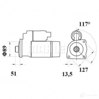 Стартер MAHLE ORIGINAL 72447149 11139 619 1194163994 MS 775 - Изображение 2