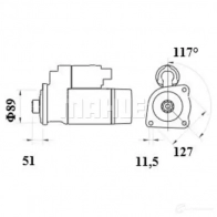 Стартер MAHLE ORIGINAL 72447149 11139 619 1194163994 MS 775 - Изображение 6