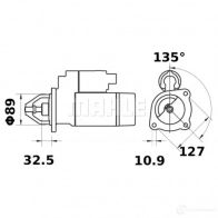 Стартер MAHLE ORIGINAL 2359018 11132194 11.132.194 MS 199 - Изображение 1