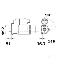 Стартер MAHLE ORIGINAL 11.131.907 11.131.655 MS77 2359451 - Изображение 2