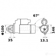 Стартер MAHLE ORIGINAL MS 151 2358967 11.131.077 11131077