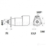 Стартер MAHLE ORIGINAL 11139504 2359415 72741784 MS 696 - Изображение 4