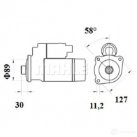 Стартер MAHLE ORIGINAL MS 889 1424863516 72483384 11139180 - Изображение 3