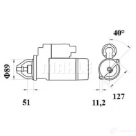 Стартер MAHLE ORIGINAL 72483376 MS 894 11139179 1424237424 - Изображение 3