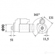 Стартер MAHLE ORIGINAL 72483380 MS 887 11139172 1424863514 - Изображение 2