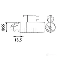 Стартер MAHLE ORIGINAL MS 891 11139178 72483388 1424863518 - Изображение 1