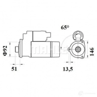 Стартер MAHLE ORIGINAL 11139605 MS758 1194163938 72442833 - Изображение 2