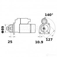 Стартер MAHLE ORIGINAL MS 223 11132154 11.132.154 105561043 - Изображение 2