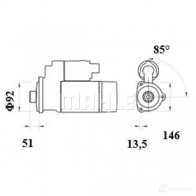 Стартер MAHLE ORIGINAL MS 905 RTT JQM 1437915829 - Изображение 2