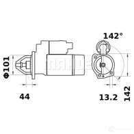 Стартер MAHLE ORIGINAL 2359052 11.131.082 11.130.977 MS 237 - Изображение 1
