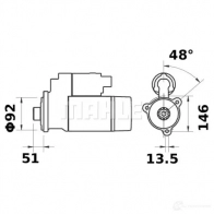 Стартер MAHLE ORIGINAL MS 101 2358916 11.131.117 11.131.839 - Изображение 2