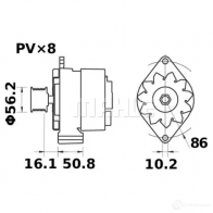 Стартер MAHLE ORIGINAL 2359214 11.131.997 11131997 MS 418 - Изображение 4