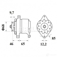 Турбина MAHLE ORIGINAL 030tc17344000 2347414 030 TA 17344 010 030 TA 17344 000 - Изображение 2