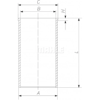 Гильза цилиндра MAHLE ORIGINAL 1440655562 002 WV 03 00 LW0 C99
