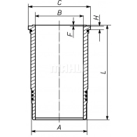Гильза цилиндра MAHLE ORIGINAL 4057635005500 VKL ZLGN 007 LW 00109 000 1424730870