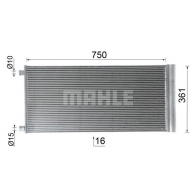 Радиатор кондиционера MAHLE ORIGINAL AC 1124 000P 1440656589 8 UW79 - Изображение 10