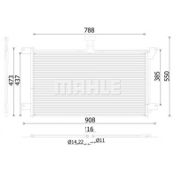 Радиатор кондиционера MAHLE ORIGINAL OX 18R AC 288 001S 1440656606