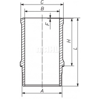 Гильза цилиндра MAHLE ORIGINAL 061L W00118001 SATMCA 061 LW 00118 000 1424230697