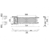 Масляный радиатор АКПП MAHLE ORIGINAL CLC 325 000P 74 GGKU 1440656868