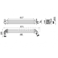 Интеркулер MAHLE ORIGINAL Audi A1 (8X1, K) 1 Хэтчбек 1.4 Tfsi 185 л.с. 2011 – 2015 CI 516 000P 3Y2Y W