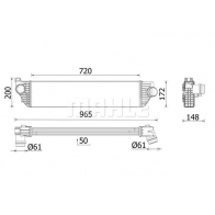 Интеркулер MAHLE ORIGINAL ROK 15XA CI 669 000P Renault Master (EV) 3 Кабина с шасси 2.3 dCi 180 FWD (EV04, HV04, UV04) 179 л.с. 2019 – 2025