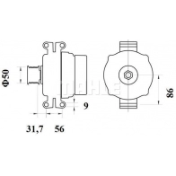 Генератор MAHLE ORIGINAL MG 1060 T LLUB 1440655976 - Изображение 2