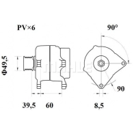 Генератор MAHLE ORIGINAL MG 1073 1440655989 BX7 F7IZ - Изображение 2
