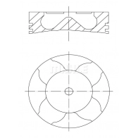 Поршень MAHLE ORIGINAL 8RR MP8 007 PI 00172 002 1440657988