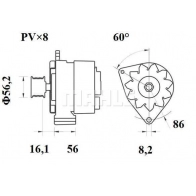 Генератор MAHLE ORIGINAL 11204910 MG 720 11.204.910 1423549738