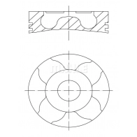 Поршень MAHLE ORIGINAL 011 PI 00114 002 58UN DF Opel Astra (J) 4 Хэтчбек 1.7 CDTI (68) 110 л.с. 2009 – 2015