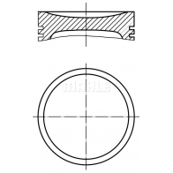 Поршень MAHLE ORIGINAL 013 PI 00139 010 S APPDS Ford Fusion 1 (CBK, JU) Хэтчбек 1.6 100 л.с. 2002 – 2008