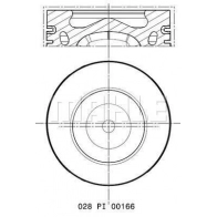 Поршень MAHLE ORIGINAL 9 9Z5P Audi A3 (8VS, M) 3 Седан 1.6 Tdi Quattro 110 л.с. 2015 – 2024 028 PI 00166 000