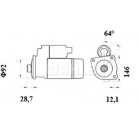 Стартер MAHLE ORIGINAL MS 1006 96ZWT N 1440659658 - Изображение 2