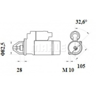 Стартер MAHLE ORIGINAL 1440659675 E VJ76I MS 1074 - Изображение 2