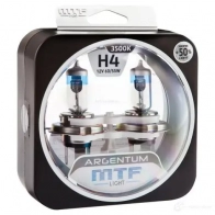 Лампа галогеновая H4 ARGENTUM +50% 3500K 60/55 Вт 12 В 3500K MTF 1439692429 H5A1204 L WX18