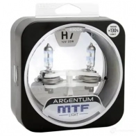 Лампа галогеновая H7 ARGENTUM +130% 3300K 55 Вт 12 В 3300K MTF N DXSN H3A1207 1439692442