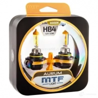 Лампа галогеновая HB4 AURUM 3000K 55 Вт 12 В 3000K MTF HAU12B4 M00FV6 4 1439692493