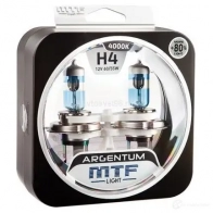 Лампа галогеновая H4 ARGENTUM +80% 4000K 60/55 Вт 12 В 4000K MTF H8A1204 ZT5 EB0 1439692431