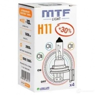 Лампа галогеновая H11 STANDARD +30% 55 Вт 12 В 3000-4000K MTF X9M1 XP 1439691455 HS1211