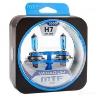Лампа галогеновая H7 VANADIUM 5000K 55 Вт 12 В 5000K MTF SQI9 N HVN1207 1439692452