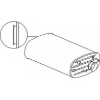 Средний / конечный глушитель ОГ DINEX 3JRKV EX UQ0XMV3 Volvo S80 1 (184) Седан 2.8 T6 272 л.с. 1998 – 2001 64381