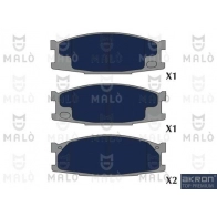 Тормозные колодки дисковые, комплект MALO SE2D DD 1050676 1424719033