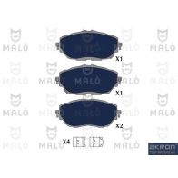 Тормозные колодки дисковые, комплект MALO 1424719207 1F W25PL 1051341