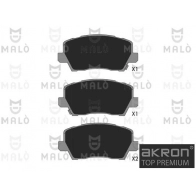 Тормозные колодки дисковые, комплект MALO DC AYV1 1051370 Kia Picanto (JA) 3 Хэтчбек 1.2 MPI 84 л.с. 2020 – 2025
