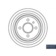 Тормозной барабан MALO TJUY H Opel Astra (G) 2 Седан 1.2 16V (F69) 75 л.с. 2000 – 2005 1120084